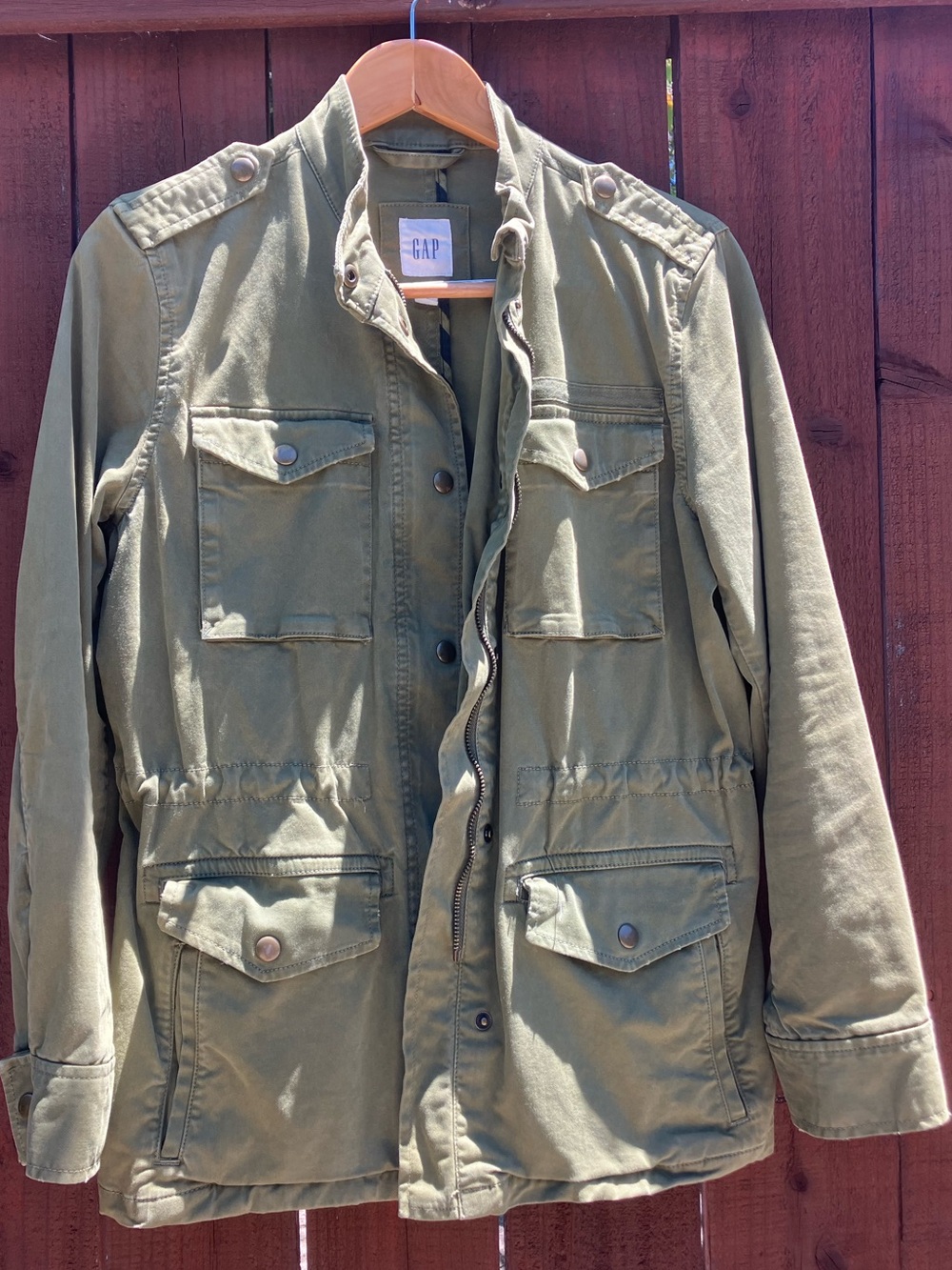 GAP army green military jacket size S